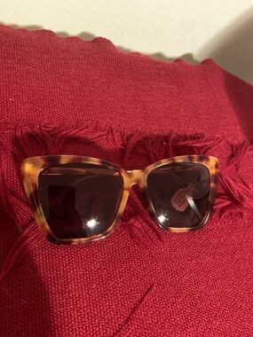 Diff Eyewear Tortoiseshell Brown & Amber Cat-Eye Sunglasses